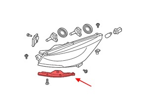 FORD ESCAPE MK3 III 2016-2019 PO FACELIFTINGU WSPORNIK REFLEKTORA ŚLIZG PRZEDNIEJ LAMPY LEWY GV4117E762AC