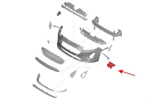 FORD FIESTA MK8 VIII 2017+ ŚLIZG PRZEDNIEGO ZDERZAKA LEWY H1BB17D959A1