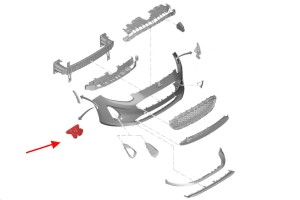 FORD FIESTA MK8 VIII 2017+ ŚLIZG PRZEDNIEGO ZDERZAKA PRAWY H1BB17D958A1