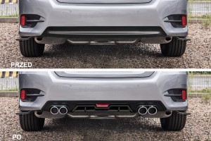 HONDA CIVIC X 2016-2021 SEDAN DYFUZOR DOKŁADKA ZDERZAKA TYLNEGO