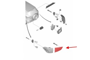 FORD ECOSPORT MK2 II 2012-2017 PRZED FACELIFTINGIEM ODBLASK LAMPA KLAPY BAGAŻNIKA TYLNA LEWA CN1513A603