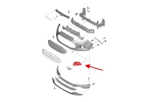 FORD ECOSPORT MK2 II 2012-2017 PRZED FACELIFTINGIEM KRATKA ZDERZAKA LEWA CN1515A299DA52C7