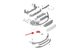 FORD ECOSPORT MK2 II 2012-2017 PRZED FACELIFTINGIEM KRATKA ZDERZAKA PRAWA CN1515A298DA52C7