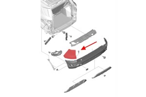 FORD ECOSPORT MK2 II 2012-2017 PRZED FACELIFTINGIEM ZDERZAK TYLNY LEWY NAROŻNIK CN1517F783AB