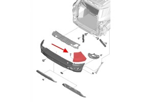 FORD ECOSPORT MK2 II 2012-2017 PRZED FACELIFTINGIEM ZDERZAK TYLNY PRAWY NAROŻNIK CN1517F782AB