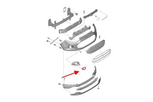 FORD ECOSPORT MK2 II 2012-2017 PRZED FACELIFTINGIEM CHROMOWANA NAKŁADKA HALOGENU PRAWA CN1515B216