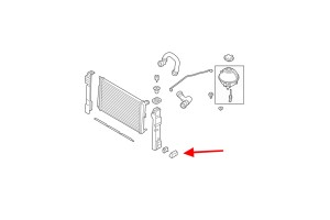 BMW X3 F25 2010-2017 UCHWYT CHŁODNICY WODY DOLNY 17117593779