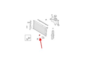 BMW SERIA 1 E88 2007-2013 ŁOŻYSKO UCHWYT GUMOWY CHŁODNICY WODY 17117805310