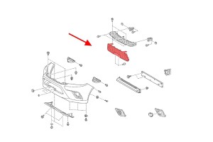TOYOTA HILUX VIII AN120 2015-2017 PRZED FACELIFTINGIEM ATRAPA KRATKA ZDERZAKA 531120K130