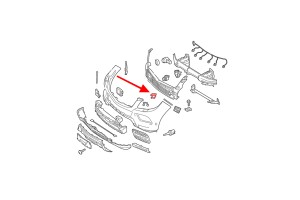 MERCEDES ML W166 2011-2015 ZAŚLEPKA SPRYSKIWACZA REFLEKTORA LEWA 1668600108