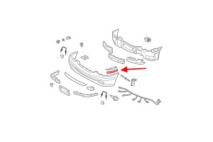 MERCEDES C-CLASS W203 2000-2007 ŚLIZG MOCOWANIE ZDERZAKA TYLNEGO PRAWY 2038801214