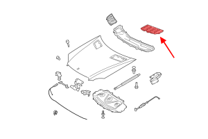 MERCEDES GL X164 2007-2012 KRATKA WLOTU POWIETRZA MASKI LEWA 1648804305