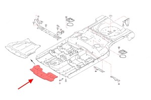 NISSAN X-TRAIL III T32 2014-2017 PRZED LIFTINGIEM PŁYTA OSŁONA POD SILNIK 758924CB0A