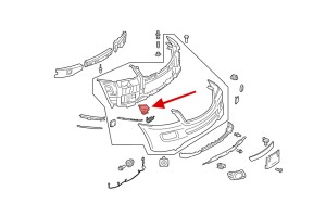 MERCEDES ML W164 2005-2011 ZAŚLEPKA SPRYSKIWACZA REFLEKTORA PRAWA 1648600208