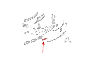 MERCEDES GL X164 2009-2012 PO FACELIFTINGU RAMKA ZAŚLEPKA HALOGENU PRZEDNIA PRAWA 1648847422