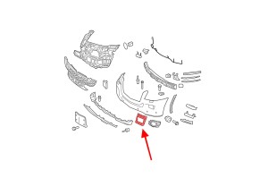 MERCEDES GL X164 2009-2012 PO FACELIFTINGU RAMKA LAMPY PRZECIWMGIELNEJ KRATKA ZDERZAKA PRZEDNIA LEWA 1648855523