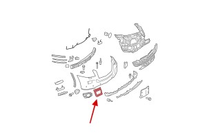 MERCEDES GL X164 2009-2012 PO FACELIFTINGU RAMKA LAMPY PRZECIWMGIELNEJ KRATKA ZDERZAKA PRZEDNIA PRAWA 1648855623