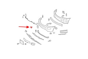 MERCEDES GL X164 2006-2009 PRZED FACELIFTINGIEM  ZAŚLEPKA SPRYSKIWACZA REFLEKTORA LEWA 1648600308