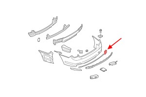 BMW SERIA 7 F01 2008-2013 PRZED FACELIFTINGIEM ZAŚLEPKA TYLNEGO ZDERZAKA HAKA HOLOWNICZEGO 51127209925