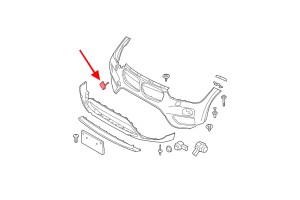 BMW SERIA 7 G11 2015-2019 PRZED FACELIFTINGIEM ZAŚLEPKA PRZEDNIEGO ZDERZAKA HAKA HOLOWNICZEGO PRAWA 51137361220