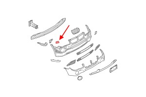 BMW X3 E83 2006-2010 PO FACELIFTINGU ZAŚLEPKA SPRYSKIWACZA REFLEKTORA PRAWA 61673416176