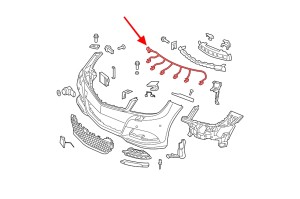 MERCEDES C-CLASS W204 2011-2014 PO FACELIFTINGU WIĄZKA PRZEWODÓW PARKOWANIA PDC PRZÓD A2044400035