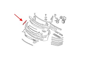 BMW SERIA 7 E66 2006-2008 PO FACELIFTINGU ŚLIZG PRZEDNIEGO ZDERZAKA PRAWY 51117135576