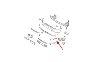 BMW X5 M E70 2006-2013 ODBLASK PRZEDNIEGO ZDERZAKA LEWY 63147179991