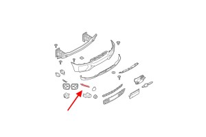 BMW X6 E71 2007-2014 ODBLASK ZDERZAKA PRZEDNIEGO PRAWY 63147179992