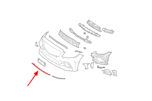 MERCEDES C-CLASS W205 2019-2021 PO FACELIFTINGU LISTWA PRZEDNIEGO ZDERZAKA A2058859102