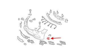MERCEDES E-CLASS C207 2010-2014 PRZED FACELIFTINGIEM ZAŚLEPKA SPRYSKIWACZA REFLEKTORA LEWA A2078800105