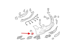 MERCEDES E-CLASS C207 2010-2014 PRZED FACELIFTINGIEM ZAŚLEPKA SPRYSKIWACZA REFLEKTORA PRAWA A2078800205
