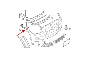 BMW SERIA 2 F23 2014-2021 ŚLIZG PRZEDNIEGO ZDERZAKA PRAWY 51117272556