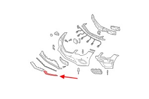 MERCEDES E-CLASS C207 COUPE 2014-2017 PO FACELIFTINGU CHROMOWANA LISTWA PRZEDNIEGO ZDERZAKA LEWA A2078850774