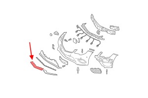 MERCEDES E-CLASS C207 COUPE 2014-2017 PO FACELIFTINGU CZARNA LISTWA PRZEDNIEGO ZDERZAKA ŚRODKOWA A2078850974