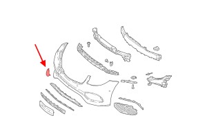 MERCEDES E-CLASS W213 2016+ ZAŚLEPKA PRZEDNIEGO ZDERZAKA HAKA HOLOWNICZEGO A2138850222