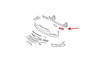 BMW X5 E70 2006-2013 ŚLIZG PRZEDNIEGO ZDERZAKA LEWY 51117157987