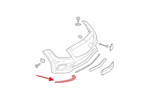 MERCEDES CLS C218 2014-2018 PO FACELIFTINGU CHROMOWANA LISTWA PRZEDNIEGO ZDERZAKA PRAWA A2188851674