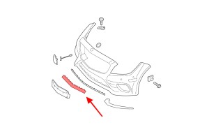 MERCEDES CLS C218 2014-2018 PO FACELIFTINGU CHROMOWANA LISTWA PRZEDNIEGO ZDERZAKA ŚRODKOWA A2188851774