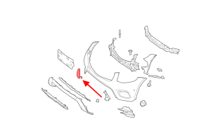 MERCEDES GLC X253 C253 2015-2019 PRZED FACELIFTINGIEM ZAŚLEPKA HAKA HOLOWNICZEGO PRZEDNIEGO ZDERZAKA A2538850022