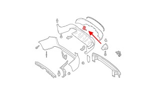 MERCEDES GLC X253 C253 2015-2019 PRZED FACELIFTINGIEM ZAŚLEPKA HAKA HOLOWNICZEGO TYLNEGO ZDERZAKA A2538850023