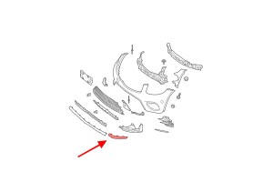 BMW SERIA 7 F01 2013-2015 PO FACELIFTINGU CHROMOWANA LISTWA PRZEDNIEGO ZDERZAKA LEWA 51117295271