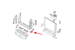 BMW SERIA 5 E61 2003-2010 UCHWYT DOLNY CHŁODNICY 17117542517