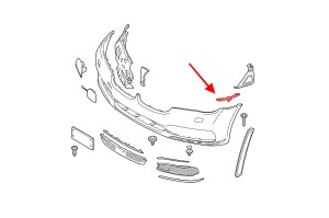 BMW SERIA 7 G12 2015-2019 PRZED FACELIFTINGIEM ŚLIZG PRZEDNIEGO ZDERZAKA LEWY 51117357199