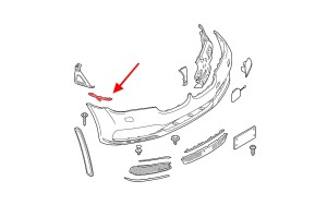 BMW SERIA 7 G11 2015-2019 PRZED FACELIFTINGIEM ŚLIZG PRZEDNIEGO ZDERZAKA PRAWY 51117357200