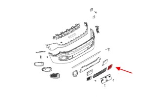 JEEP RENEGADE I BU 2015-2018 ZAŚLEPKA PRZEDNIEGO ZDERZAKA LEWA 5XB62LXHAA