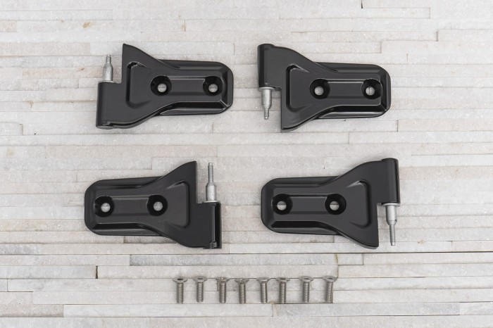 JEEP WRANGLER JL 2018+ 2D ALUMINIOWE ZAWIASY DRZWI KOMPLET 68297680AF