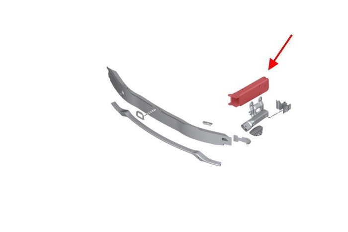 BMW SERIA 1 F21 2011-2019 ALUMINIOWE WZMOCNIENIE PRZEDNIEGO ZDERZAKA STREFA ZGNIOTU LEWA 51117266191