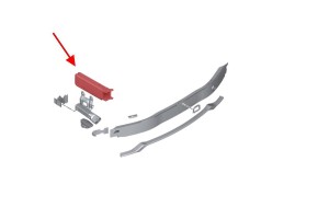 BMW SERIA 1 F21 2011-2019 ALUMINIOWE WZMOCNIENIE PRZEDNIEGO ZDERZAKA STREFA ZGNIOTU PRAWA 51117266192