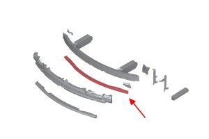 BMW SERIA 7 F02 2008-2015 BELKA DOLNA WSPORNIK PRZEDNIEGO ZDERZAKA 51117067744